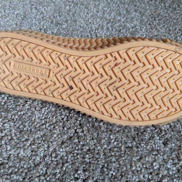 Cream and Tan Excelsior Platform Sneakers - Picture 4 of 4